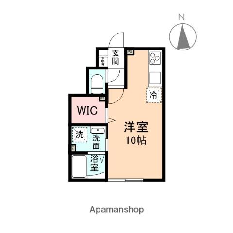 EDGEMOMENT婦中(ワンルーム/1階)の間取り写真