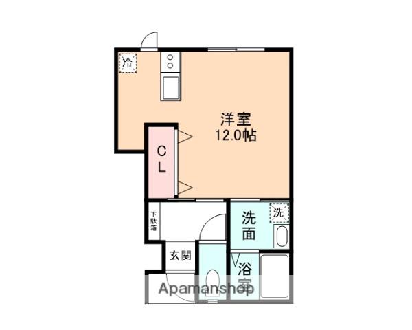 アクア五福6区(ワンルーム/1階)の間取り写真