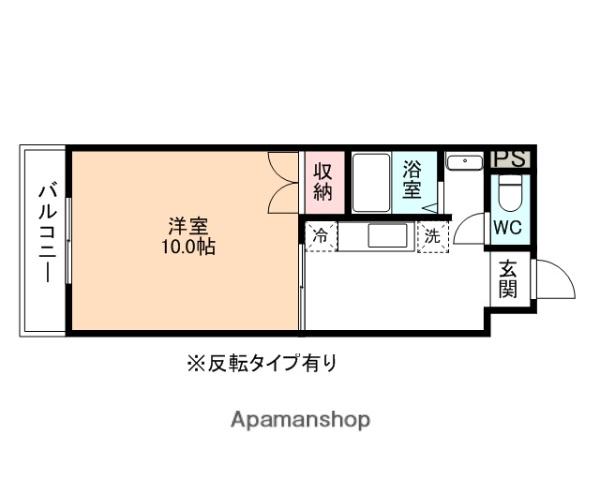 グリーンヒルズ2号館(1K/1階)の間取り写真