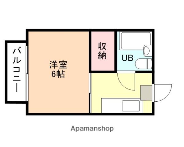 しらとりハイツ(1K/3階)の間取り写真