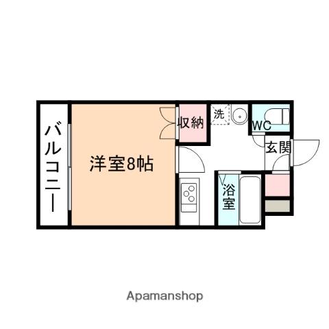 スカイバレー今泉(1K/1階)の間取り写真