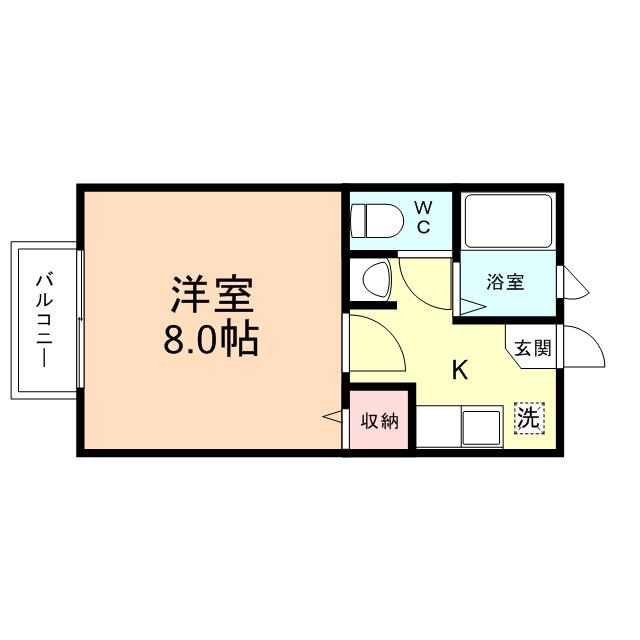 コーポクレール(1K/2階)の間取り写真