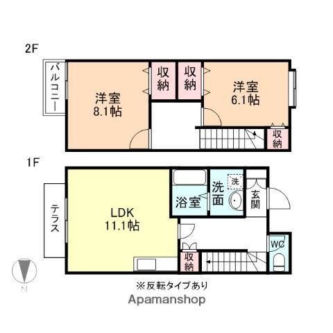 メゾンＫ＆М　Ⅰ(2LDK)の間取り写真