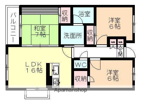 フローレンス(3LDK/3階)の間取り写真