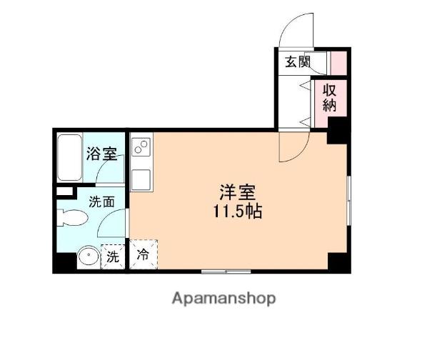 ビーナスコート黒部(ワンルーム/2階)の間取り写真