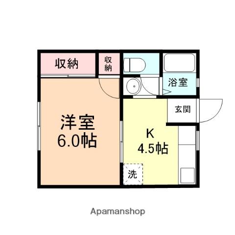コーポ吉島(1K/2階)の間取り写真