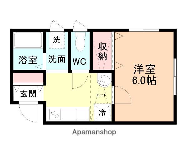 グッドシャトー3(1K/1階)の間取り写真