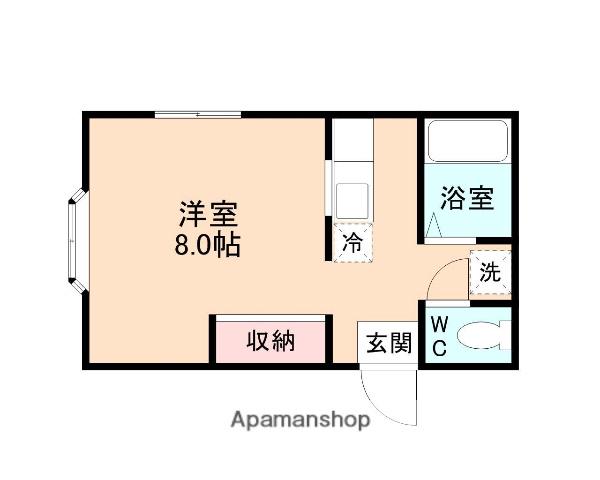 コーポ・ウワノ(ワンルーム/2階)の間取り写真