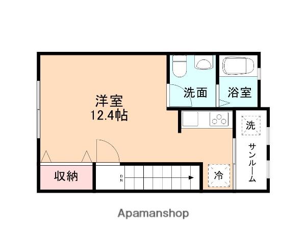 NEO SQUARE Ⅲ(1K/2階)の間取り写真