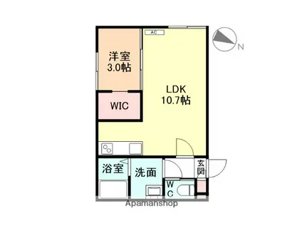 NOSELIGHT HOUSE(1LDK/1階)の間取り写真