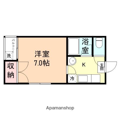 アーバン1(1K/2階)の間取り写真