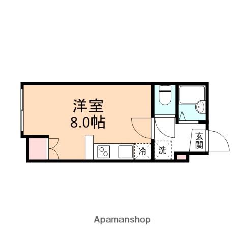 レクリオ角三島(ワンルーム/2階)の間取り写真