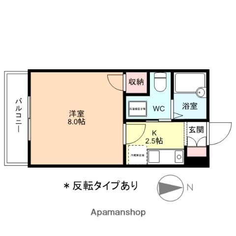 ビクトリーハウス(1K/1階)の間取り写真