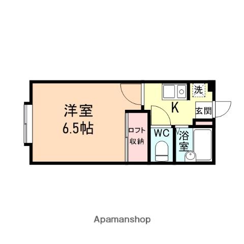 ハウスポートVIVI(1K/1階)の間取り写真