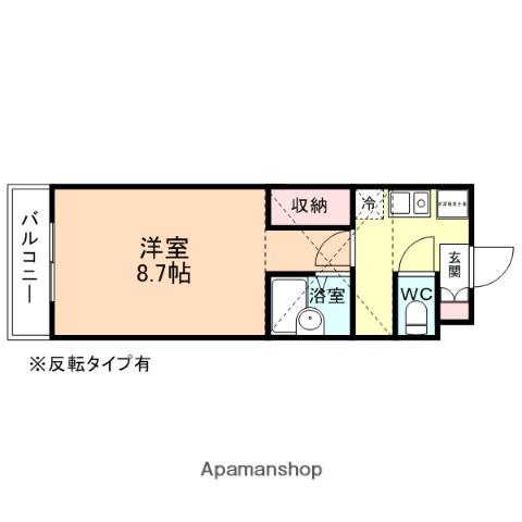 ソシアフレンド館(1K/1階)の間取り写真