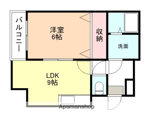 セレブらん村伊10(1LDK/1階)の間取り写真