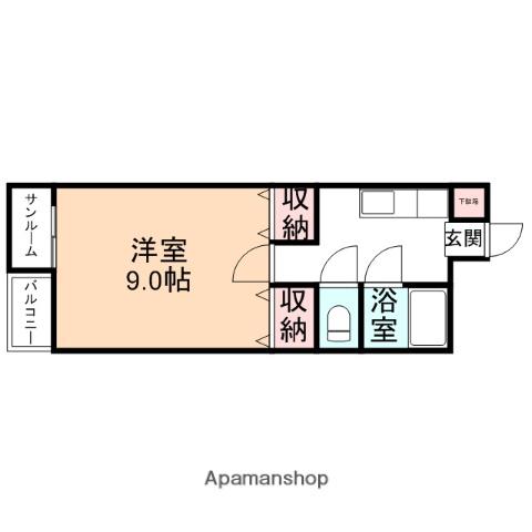 コーポ清水1号館(1K/2階)の間取り写真