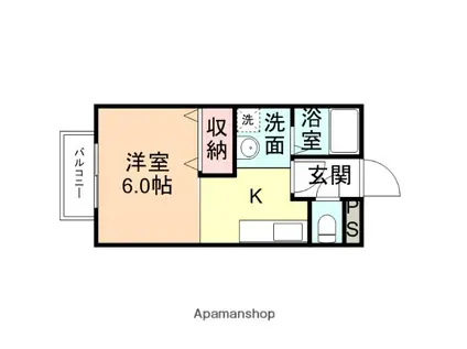 サンライトイン高岡6(ワンルーム/4階)の間取り写真