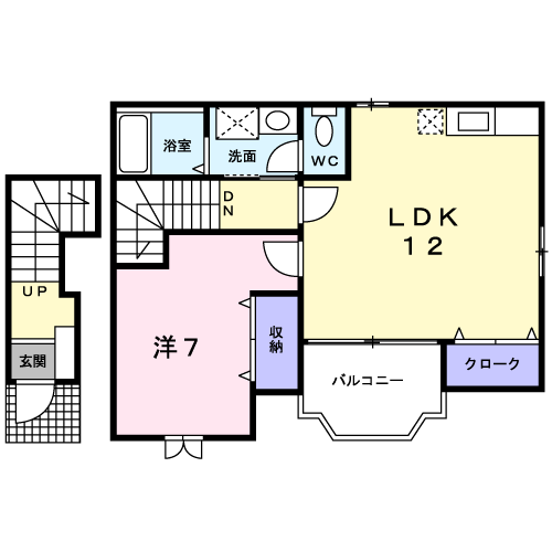 デスパシオ(1LDK/2階)の間取り写真