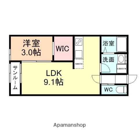 グランシエル(1LDK/1階)の間取り写真