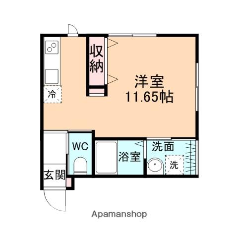 VELSIEG(ワンルーム/2階)の間取り写真