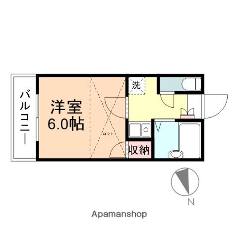 清水町第2レジデンス(1K/2階)の間取り写真