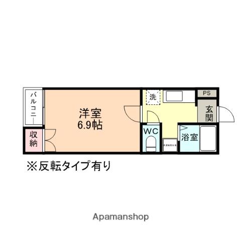 メゾングランデュール山田 B棟(1K/1階)の間取り写真