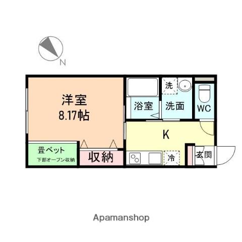 ソシア メゾンドA(1K/1階)の間取り写真