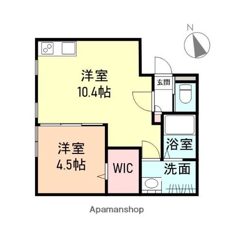 ALIVIO中太閤山(1LDK/2階)の間取り写真