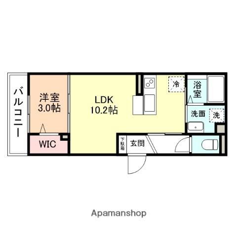 ラルジュⅡ(1LDK/3階)の間取り写真