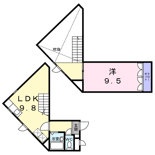 ツインパレスさくら台 ノース(1LDK/4階)の間取り写真
