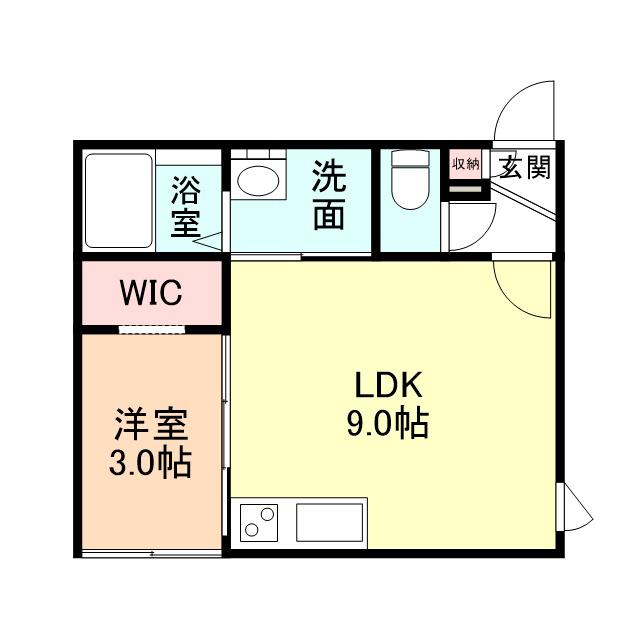 リセンス太閤山(1LDK/1階)の間取り写真