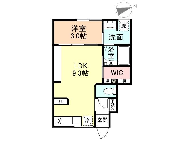 LAPIS CORAL(1LDK/1階)の間取り写真