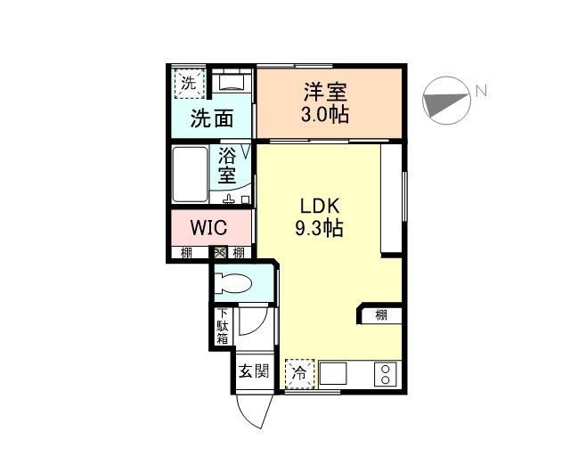 LAPIS CORAL(1LDK/1階)の間取り写真