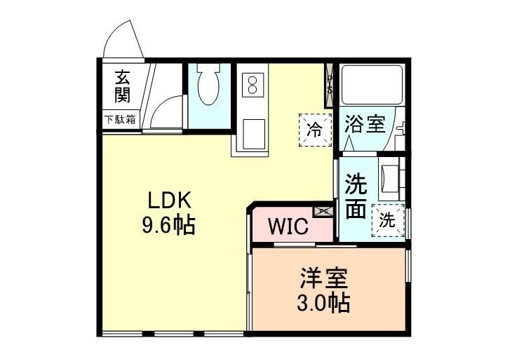 INTEGRAL SORATO(1LDK/1階)の間取り写真