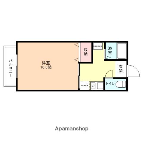 セジュール・ヒバリ(1K/1階)の間取り写真