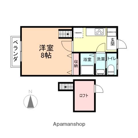 コーポペンパル(1K/2階)の間取り写真