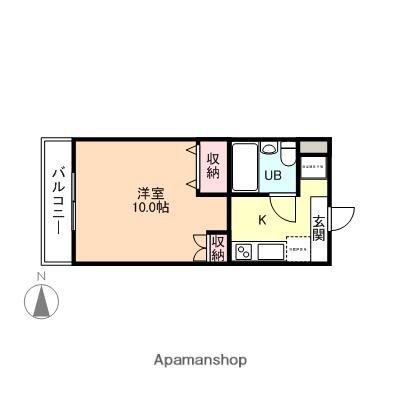ロイヤルコーポ駅南(1K/1階)の間取り写真