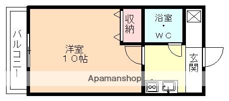 ロイヤルコーポ駅南(1K/4階)の間取り写真