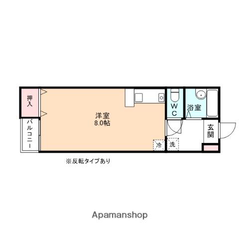 モア・アペックス井口本江(ワンルーム/1階)の間取り写真