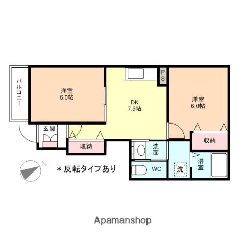 メゾン・アネックスA(2DK/1階)の間取り写真