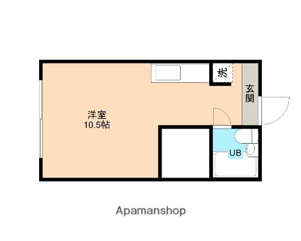 あいの風とやま鉄道 高岡駅 徒歩15分 3階建 築38年(1DK/2階)の間取り写真