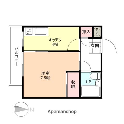 A・Iハイツ(1K/2階)の間取り写真