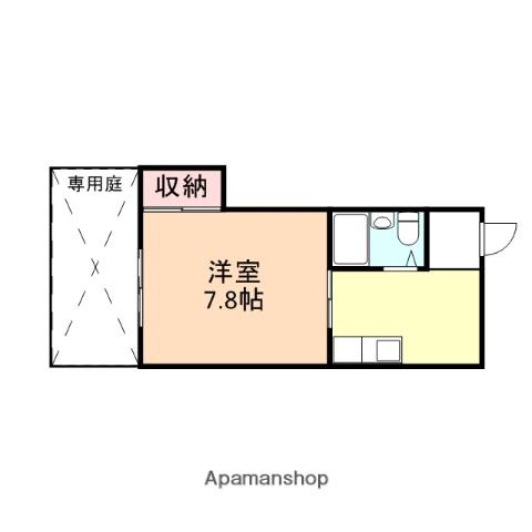 五福アーバンステイツ(1K/1階)の間取り写真