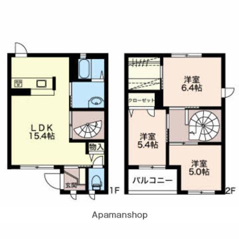 ヴォアソルテ　Ａ棟(3LDK)の間取り写真