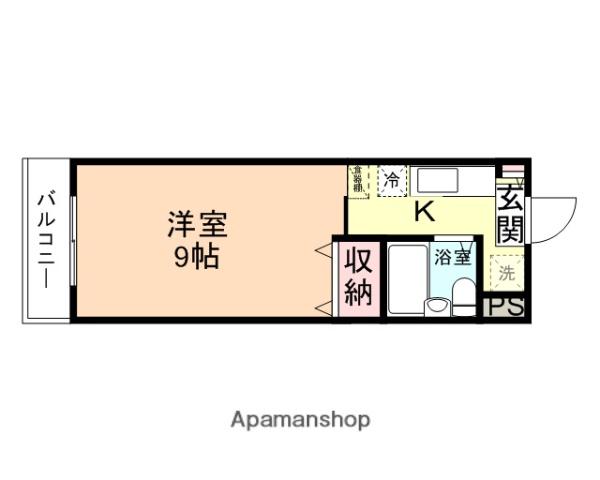 コーポレーション緑町(1K/4階)の間取り写真