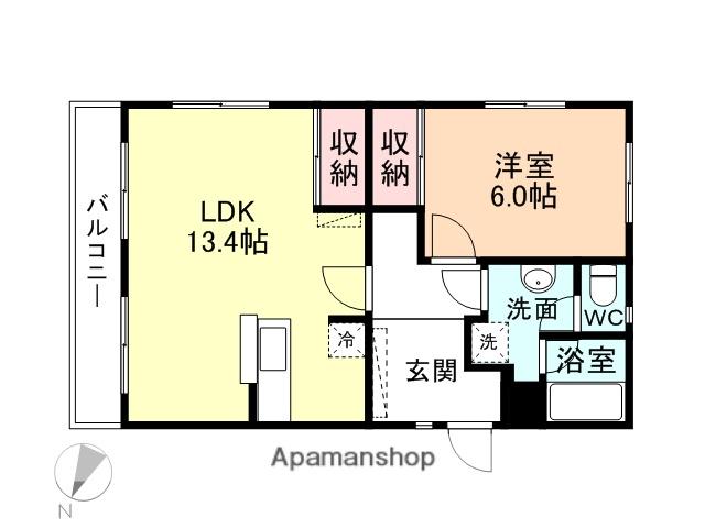 エルナード大泉(1LDK/4階)の間取り写真