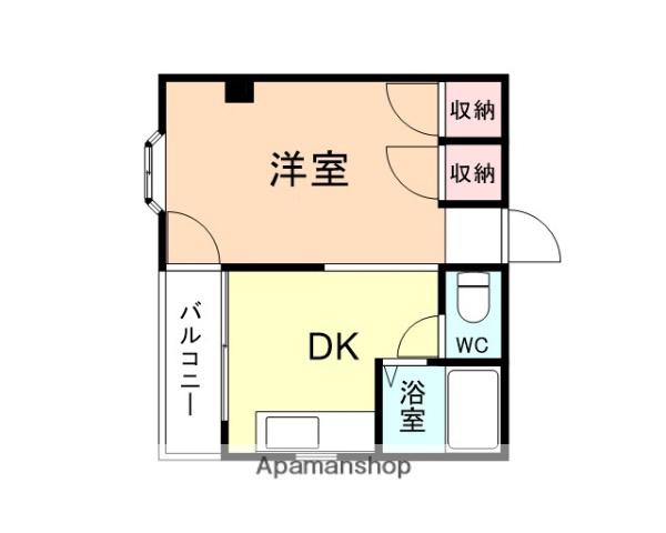 コルシェ泉町(1DK/2階)の間取り写真