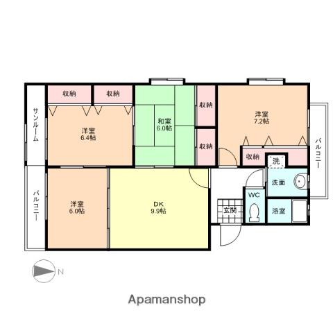 ファインガーデン光陽(4LDK/3階)の間取り写真