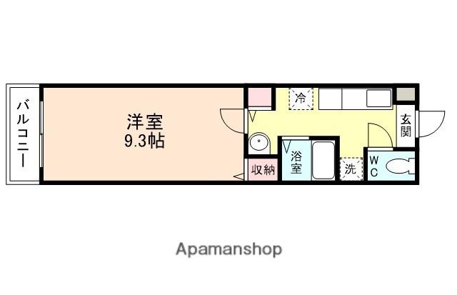 中滑川シティハイツ(1K/2階)の間取り写真